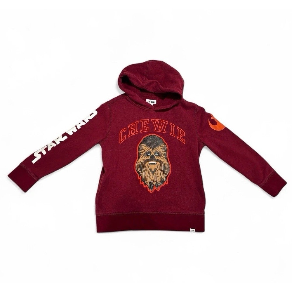 Gap Star Wars CHEWIE Full Front Pocket Hoodie Boys Size 10
